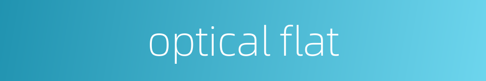 optical flat的同义词