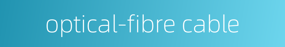 optical-fibre cable的同义词