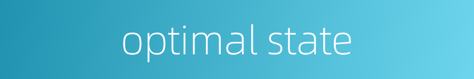 optimal state的同义词