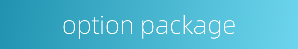 option package的同义词