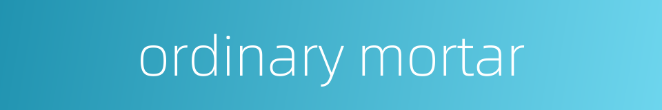 ordinary mortar的同义词