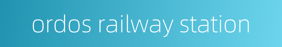 ordos railway station的同义词