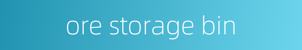 ore storage bin的同义词
