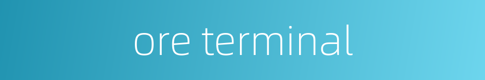 ore terminal的同义词