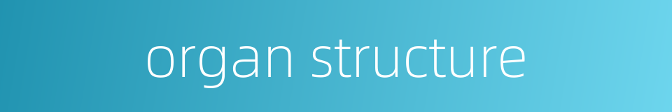 organ structure的同义词