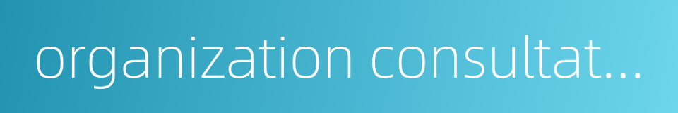 organization consultation的同义词