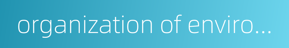 organization of environmental management的同义词