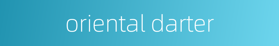 oriental darter的同义词