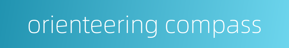orienteering compass的同义词