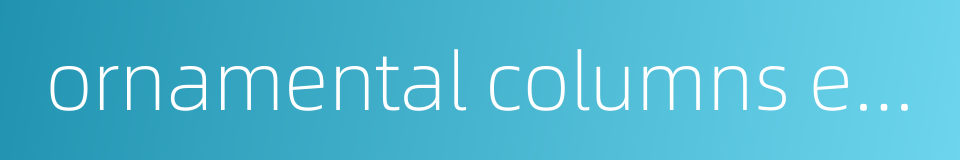 ornamental columns erected in front of palaces tombs etc的同义词
