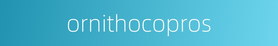 ornithocopros的同义词