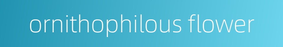 ornithophilous flower的同义词