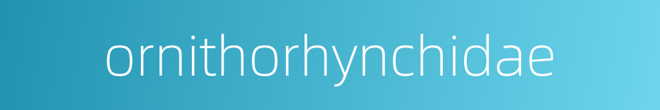 ornithorhynchidae的同义词