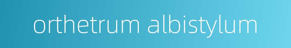 orthetrum albistylum的同义词