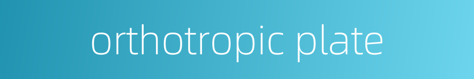 orthotropic plate的同义词