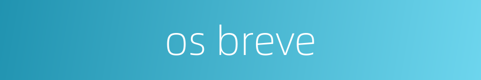 os breve的同义词