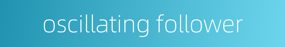 oscillating follower的同义词