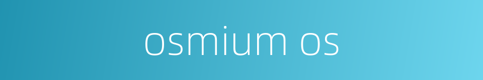 osmium os的同义词