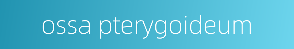 ossa pterygoideum的同义词