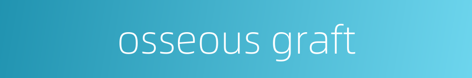 osseous graft的同义词