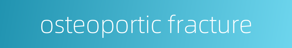 osteoportic fracture的同义词
