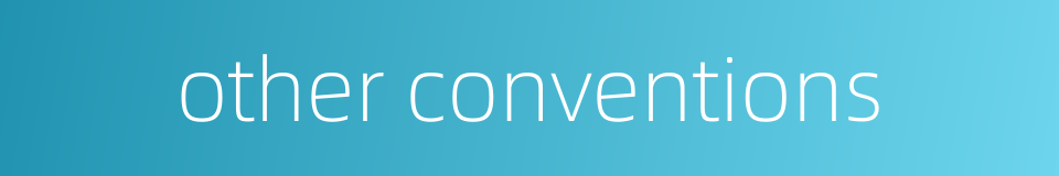 other conventions的同义词
