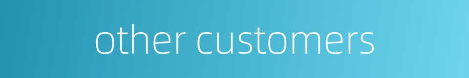 other customers的同义词
