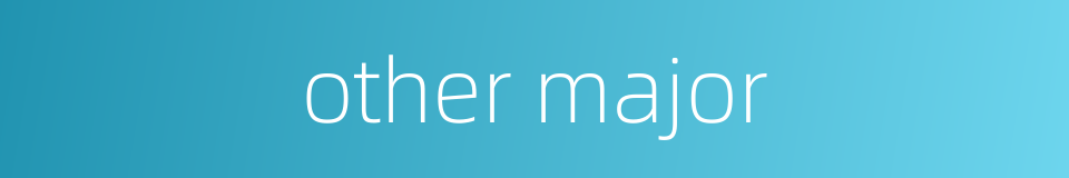 other major的同义词