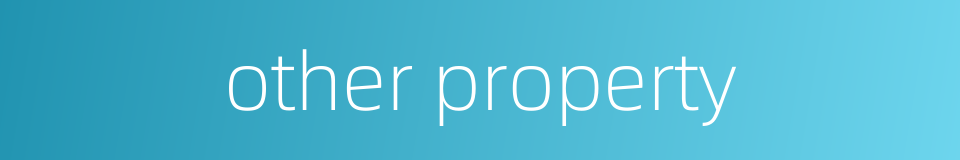 other property的同义词