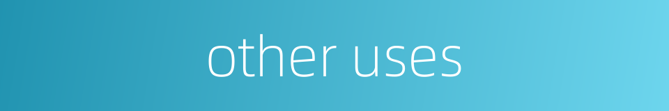 other uses的同义词