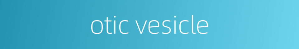 otic vesicle的同义词