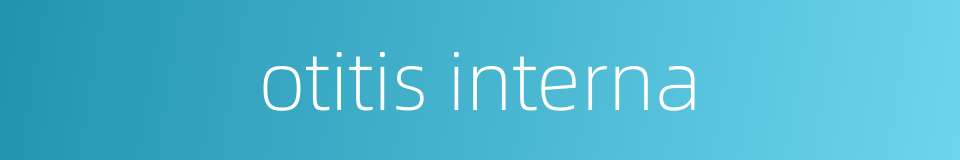 otitis interna的同义词
