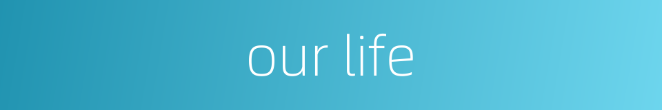 our life的同义词