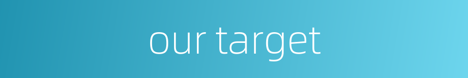 our target的同义词