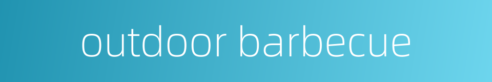 outdoor barbecue的同义词