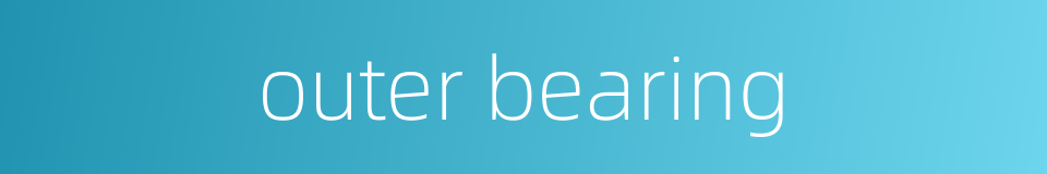 outer bearing的同义词