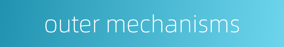 outer mechanisms的同义词