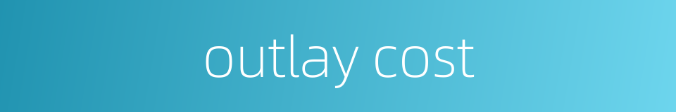 outlay cost的同义词