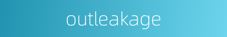 outleakage的同义词