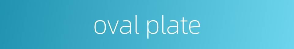 oval plate的同义词