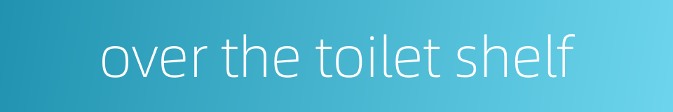 over the toilet shelf的同义词