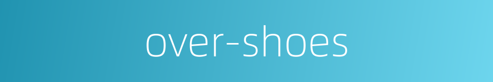 over-shoes的同义词