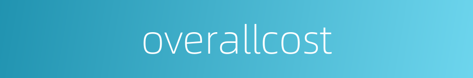 overallcost的同义词