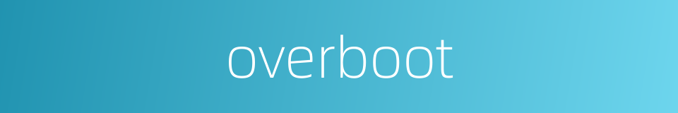 overboot的同义词