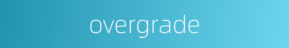 overgrade的同义词