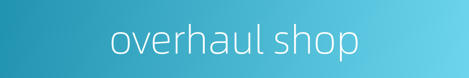 overhaul shop的同义词