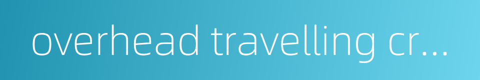 overhead travelling crane with hoist的同义词