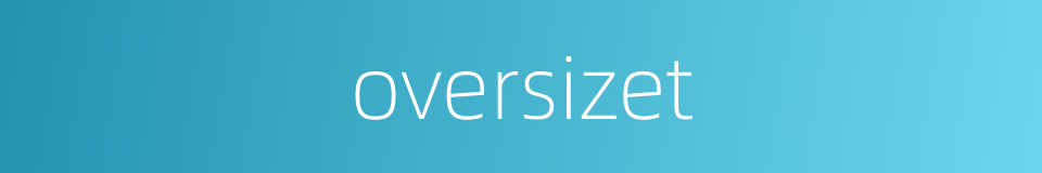 oversizet的同义词