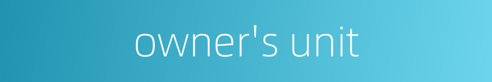 owner's unit的同义词