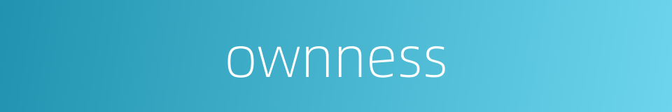 ownness的同义词